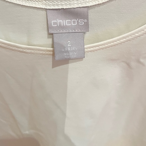 Chico’s Cream White Scoop-Neck Tank Top - Picture 4 of 4
